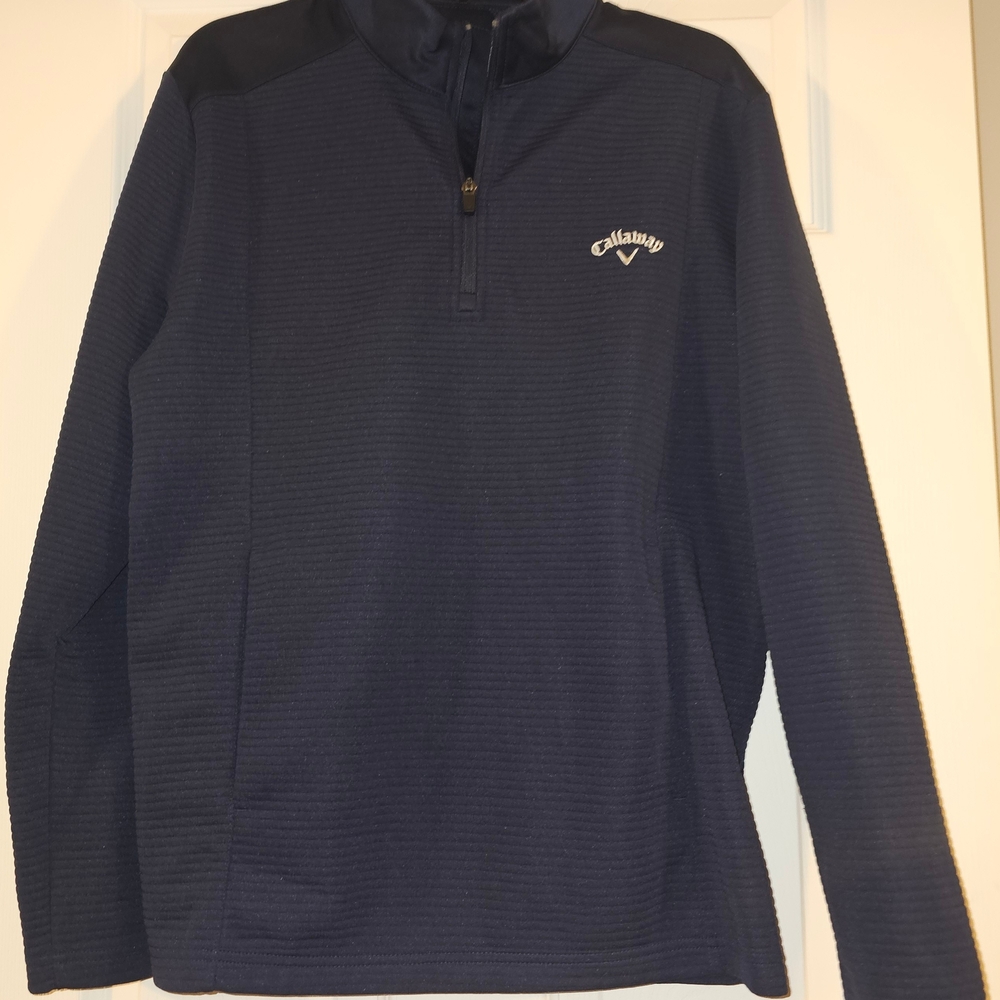 Callaway Mens Navy Quarter-Zip Pullover Size Medium.